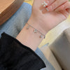 Alloy Silver Electroplated Heart Star Geometric Women's Bracelet With Zircon Pearl