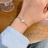 Alloy Silver Electroplated Heart Star Geometric Women's Bracelet With Zircon Pearl