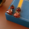 Alloy Silver Geometric Diamond Set Pendant Earrings For Women Highend Style