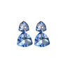 Alloy Silver Geometric Diamond Set Pendant Earrings For Women Highend Style