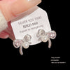 Alloy Silver Needle Inlaid Diamond Pearl Bow Electroplating Women's Sweet And Cute Earrings
