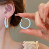 Alloy Silver Needle Tulle Flower Tassel Earrings With Flower Shape Electroplating For Women