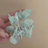 Alloy Silver Needle Tulle Flower Tassel Earrings With Flower Shape Electroplating For Women