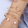 Alloy Simple Geometric Leaf Arrow Women's Bracelet With Diamond Inlaid Artificial And Semiprecious Stones