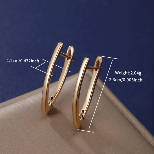 Alloy Simple Geometric Vshaped Women's Earrings With Letters Numbers Text Electroplated