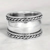 Alloy Simple Retro Ring Electroplating Smooth Twist Design