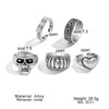 Alloy Skull Love Letter Ring Electroplated For Women