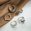 Alloy Skull Love Letter Ring Electroplated For Women