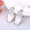 Alloy Small Hand Oiled Electroplated Hairpin For Girls Fashionable Hair Accessories Frog Buckle