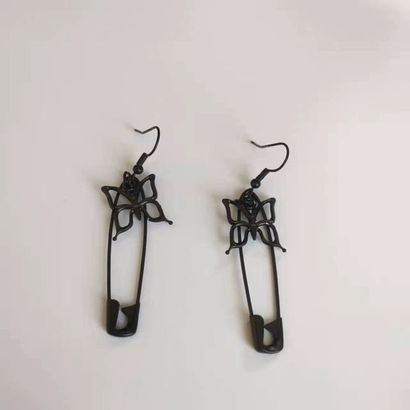 Alloy Small Snake Paper Clip Earrings Electroplated Geometric And Animal Pattern Women's