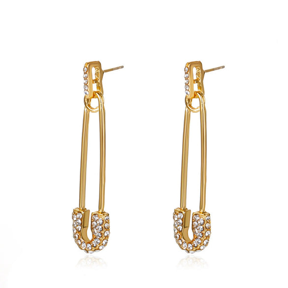 Alloy Small Snake Paper Clip Earrings Electroplated Geometric And Animal Pattern Women's