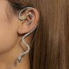 Alloy Snakeshaped Animal Retro Exaggerated Personality Holefree Women's Earrings
