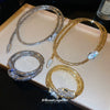Alloy Snakeshaped Diamondencrusted Clavicle Chain Necklace For Women With Highend And Geometric Animal Style