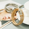 Alloy Snakeshaped Winding Bracelet Inlaid With Rhinestones Punk Style Jewelry For Men And Women