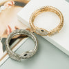 Alloy Snakeshaped Winding Bracelet Inlaid With Rhinestones Punk Style Jewelry For Men And Women