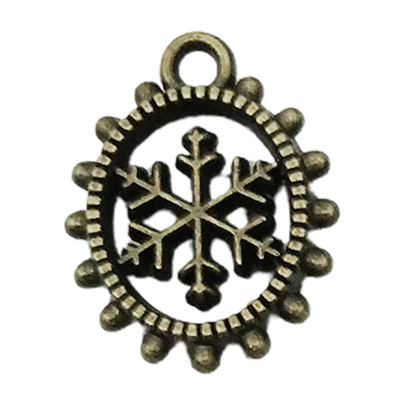 Alloy Snowman Christmas Tree Deer Snowflake Pendant Accessories Diy Earrings Electroplated Natural And Cartoon Style
