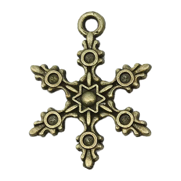 Alloy Snowman Christmas Tree Deer Snowflake Pendant Accessories Diy Earrings Electroplated Natural And Cartoon Style