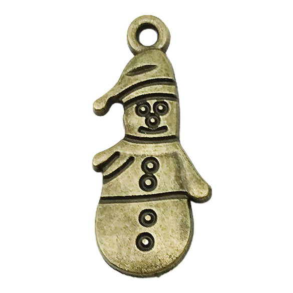 Alloy Snowman Christmas Tree Deer Snowflake Pendant Accessories Diy Earrings Electroplated Natural And Cartoon Style