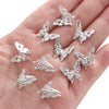 Alloy Spacer Butterfly Pendant Half Bracelet Diy Jewelry Material Silver Retro Accessories