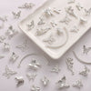 Alloy Spacer Butterfly Pendant Half Bracelet Diy Jewelry Material Silver Retro Accessories
