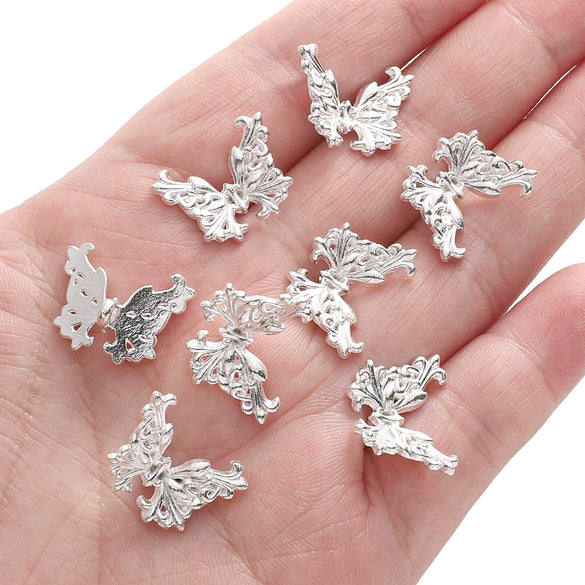 Alloy Spacer Butterfly Pendant Half Bracelet Diy Jewelry Material Silver Retro Accessories