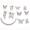Alloy Spacer Butterfly Pendant Half Bracelet Diy Jewelry Material Silver Retro Accessories