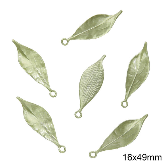 Alloy Spray Paint Leaf Series Jewelry Accessories For Diy Handmade Necklaces Bracelets Earrings