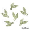 Alloy Spray Paint Leaf Series Jewelry Accessories For Diy Handmade Necklaces Bracelets Earrings