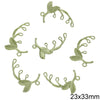 Alloy Spray Paint Leaf Series Jewelry Accessories For Diy Handmade Necklaces Bracelets Earrings
