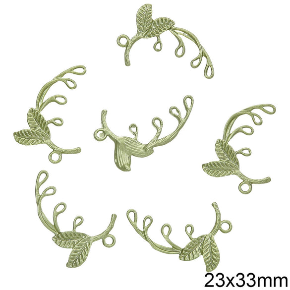 Alloy Spray Paint Leaf Series Jewelry Accessories For Diy Handmade Necklaces Bracelets Earrings