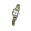 Alloy Square Bracelet Watch For Ladies Tweed Style Single Folding Buckle Rose Gold Buckle Ordinary Glass Mirror Spiral Crown