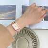 Alloy Square Retro Simple Quartz Watch For Female With Ordinary Glass Mirror And Leisure Style
