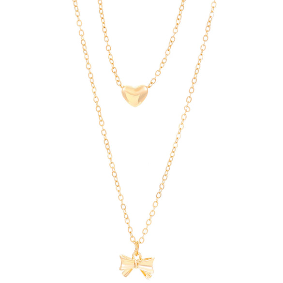 Alloy Stacked Butterfly Letter Love Clavicle Necklace With Heart Shape Geometric Animal Pattern And Diamond Design