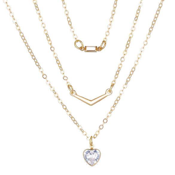 Alloy Stacked Butterfly Letter Love Clavicle Necklace With Heart Shape Geometric Animal Pattern And Diamond Design
