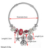 Alloy Stainless Steel Bear Star Round Bracelet Set With Diamonds Simple Style Unisex