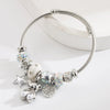 Alloy Stainless Steel Bear Star Round Bracelet Set With Diamonds Simple Style Unisex