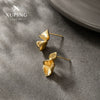 Alloy Stainless Steel Electroplated Geometric Irregular Earrings For Women