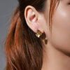Alloy Stainless Steel Electroplated Geometric Irregular Earrings For Women