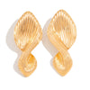 Alloy Stainless Steel Geometric Square Heart Pleated Electroplated Women's Earrings