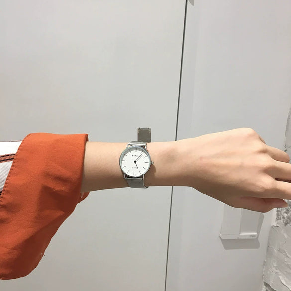Alloy Stainless Steel Round Dial Casual Retro Chain Quartz Watch For General Audience
