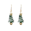 Alloy Star Christmas Tree Earrings With Pastoral Floral Design Trendy Wholesale Fashion Jewelry
