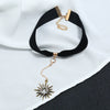 Alloy Star Necklace With Animals Zodiac Pattern Electroplated And Box Chain Velvet Flannel Material