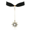 Alloy Star Necklace With Animals Zodiac Pattern Electroplated And Box Chain Velvet Flannel Material