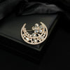 Alloy Star Shaped Diamond Encrusted Brooch Jewelry With Electroplating Processing
