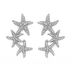Alloy Starfish Diamond Earrings Trendy Jewelry For Women