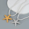 Alloy Starfish Pendant Necklace For Women Electroplated Ocean Animal Style