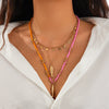 Alloy Starfish Shell Small Fish Ball Chain Necklace With Animal Zodiac Pattern And Electroplating Treatment