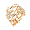 Alloy Starfish Spring Bracelet Geometric Diamond Design Irregular Coral Hollow