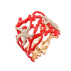 Alloy Starfish Spring Bracelet Geometric Diamond Design Irregular Coral Hollow