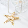 Alloy Starfish Women's Necklace With Geometric Style And Electroplating Treatment